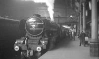 Scene at Newcastle Central station on the morning of Saturday 2 May 1964. Gresley A3 Pacific no 60051 <I>'Blink Bonny'</I> is awaiting its departure time with the first leg of the RCTS <I>North Eastern Ltd</I> bound for York.<br><br>[K A Gray 02/05/1964]
