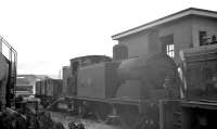 Pickersgill ex-Caledonian 0-4-4T no 55269 photographed at Inverness in 1962, around the time of its withdrawal. The locomotive was eventually cut up at Arnott Young, Troon, in November 1963.<br><br>[R Sillitto/A Renfrew Collection (Courtesy Bruce McCartney) //1962]