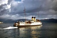 The ex-Caledonian Steam Packet Co TS <I>'Duchess of Hamilton'</I> heading north east out of Rothesay in September 1957. [With thanks to Colin Miller] <br><br>[A Snapper (Courtesy Bruce McCartney) 12/09/1957]