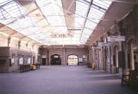 The spacious booking hall at Morecambe Promenade station in May 1985. [See image 25011]<br><br>[Ian Dinmore /05/1985]