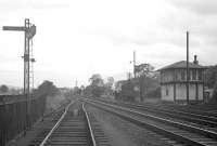 The south end of Beattock station in July 1962 with banking locomotives forming an orderly queue in the sidings beyond Beattock South signal box. <br><br>[R Sillitto/A Renfrew Collection (Courtesy Bruce McCartney) /07/1962]