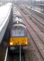 The Royal Train, with 67005 on the front and 67006 at the rear, stands in platform 5 at Nuneaton on 24th January 2012. The train had entered the station from the Leicester direction and departed towards London.<br><br>[Ken Strachan 24/01/2012]