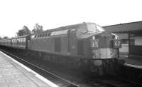D329 with train 1S57 the down <I>'Royal Scot'</I> photographed passing through Beattock station in July 1962.<br><br>[R Sillitto/A Renfrew Collection (Courtesy Bruce McCartney) 14/07/1962]