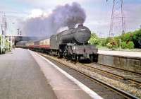 Haymarket V2 no 60827 photographed passing through Joppa station in July 1959 at the head of an up ECML service.<br><br>[A Snapper (Courtesy Bruce McCartney) 11/07/1959]