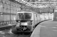 Royal Mail unit 325004 awaiting departure from Edinburgh Waverley on 7 April 1997.<br><br>[Bill Roberton 07/04/1997]