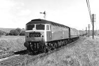 The '6000 Locomotive Association' railtour <I>'The STC Limited'</I> ran from Cardiff to Carnforth on 8th May 1976. The train is seen here passing Lindal in Furness between Carnforth and Barrow that day, thought to be heading to the latter for servicing. Locomotive 47258 hauled the special throughout. [With thanks to Messrs Beaton, Armit, Watson Smith & Dunbar]<br>
 <br><br>[Bill Jamieson 08/05/1976]