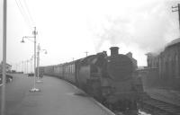 Platform scene at Fairlie Pier on a cold Monday morning in February 1963.<br><br>[R Sillitto/A Renfrew Collection (Courtesy Bruce McCartney) 25/02/1963]