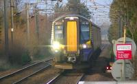 380001+380102 approaching Barassie on 3 February 2012 with the 16.08 from Glasgow.<br><br>[Ken Browne 03/02/2012]