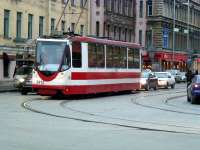 Tram 3912 operating on the no 6 route in St. Petersburg on 19 February 2012. Once the biggest system in the world, this is now much reduced. <br><br>[Colin Miller 19/02/2012]