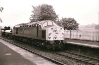 40084 at Slateford on 20 May 1981 with a pipe train off the sub heading south west through the station.<br><br>[Peter Todd 20/05/1981]