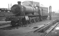 Scene in the shed yard at Banbury in the summer of 1962. The locomotive is Hall class 4-6-0 no 4933 <I>'Himley Hall'</I>.<br><br>[K A Gray 15/08/1962]