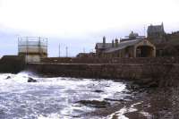 Banff's abandoned station - just a stone's throw from the Moray Firth - photographed in late summer 1974.<br><br>[David Spaven //1974]