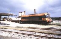 Loading Barytes at Silvermines, County Tipperary, in July 1988.<br><br>[Ian Dinmore 03/07/1988]