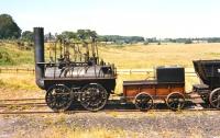 The working replica of <I>Locomotion No 1</I> at Beamish in the early 1980s.<br><br>[Bruce McCartney //]