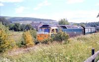 47430 creeps through the undergrowth at Dufftown in 1984 with the <I>'Northern Belle'</I> excursion train.<br><br>[Bruce McCartney //1984]