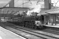 BR 8P Caprotti Pacific No. 71000 <I>'Duke of Gloucester'</I> draws to a halt at Carlisle's platform 3 after arriving with 'The Cumbrian Coast Explorer' from Crewe.<br><br>[Bill Jamieson 03/07/2010]