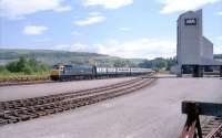 View over the sidings at Dufftown in 1984 where 47430 has recently arrived at the head of the <I>'Northern Belle'</I> special from Aberdeen.<br><br>[Bruce McCartney //1984]