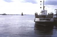 The Gravesend Ferry at Tilbury Riverside in 1970. [See image 36714]<br><br>[Ian Dinmore //1970]