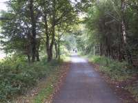 Route of the Wylam Waggonway in September 2011. Opened around 1748 with wooden track: iron rails arrived in 1808; the waggonway closed in 1867. Much of the line became the Scotswood, Newburn and Wylam Railway in 1875; the line closed finally in 1968. After the track was removed in 1975, the route became part of the Hadrian's Wall Walk/Cycleway. <br><br>[Andrew Wilson 09/09/2011]