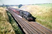 Corkerhill shed's Black 5 no 45251 photographed just south of Lugton with an up train in the summer of 1959.<br><br>[A Snapper (Courtesy Bruce McCartney) 22/08/1959]