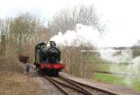 GWR 56xx Class 0-6-2T no 5637 running around its train at the East Somerset Railway's Mendip Vale Station on 17 March 2012.<br><br>[Peter Todd 17/03/2012]