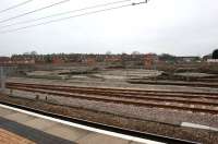 Scene south west of York station on 13 March 2012 where the remains of two North Eastern Railway roundhouses have been uncovered during excavation work for a new Network Rail operational facility and training centre. [See image 29027]<br><br>[John McIntyre 13/03/2012]