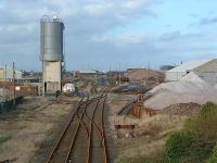 The original station at Middlesbrough was a riverside terminus at Watson's Wharf. This 2004 view looks over what is now called Middlesbrough Goods towards that former station. The second station was ahead and to the right and today's station is on the line running behind the camera.<br><br>[Ewan Crawford 20/03/2004]