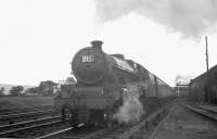 'Jubilee' 4-6-0 no 45584 <I>North West Frontier</I> stopped at the north end of Beattock station on 14 July 1962  to pick up banking assistance. The train is the summer Saturday 10.15 am Blackpool North - Glasgow Central.<br><br>[R Sillitto/A Renfrew Collection (Courtesy Bruce McCartney) 14/07/1962]
