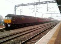 I have 7 minutes between arriving in Rugby on a 350 and leaving on a Pendolino. The message 'Charter Train' on the departure screens on 22 March (plus a very old-fashioned exhaust note) led me to find Compass Tours' 'Trent Lakelander' on platform 1 (displacing a Birmingham-bound Pendolino to platform 2). 47786 'Roy Castle OBE' drew the train South into the station. [see image 38174]<br><br>[Ken Strachan 23/03/2012]