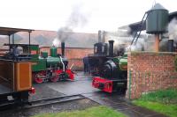 Shed scene on the Statfold Barn Railway on 31 March 2012.<br><br>[Peter Todd 31/03/2012]