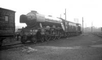 Gresley A3 Pacific no 60051 <I>Blink Bonny</I> stands in the shed yard at Darlington on 26 October 1963.<br><br>[K A Gray 26/10/1963]