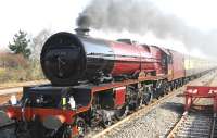 Preserved Stanier Pacific no 6201 <I>Princess Elizabeth</I> photographed at Swindon with a special on 24 March 2012.<br><br>[Peter Todd 24/03/2012]