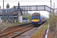 170 452 passes the closed station at Errol on 12 April 2012 with the 12.42 Aberdeen - Glasgow Queen Street.<br>
<br><br>[Bill Roberton 12/04/2012]