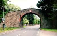 This tramroad-over-road bridge is a well-known local landmark in rural Derbyshire [see image 36668]. Looks like there's a summit on the deck.<br><br>[Ken Strachan /08/2010]