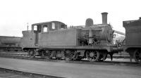 Holden class F6 2-4-2T no 67230 in the yard at Stratford. Thought to have been taken in 1958, the year of its withdrawal.<br><br>[K A Gray //1958]