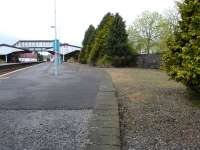 Looking along the infilled east end bay at Llanelli station in April 2012.<br><br>[David Pesterfield 19/04/2012]