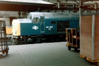 40057 awaits its departure time with a train at Newcastle Central in September 1980.<br><br>[Colin Alexander /09/1980]