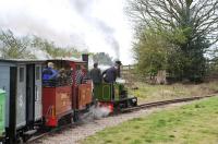 Great fun! Scene on the narrow gauge Statfold Barn Railway on 31 March 2012.<br><br>[Peter Todd 31/03/2012]