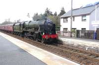 46115 <I>Scots Guardsman</I> photographed at Blair Atholl on 24 April with the <I>'The Great Britain V'</I> railtour.<br><br>[Jim Peebles 24/04/2012]