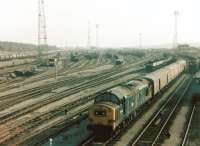 View south over Tyne Yard in September 1979. The ECML is on the far left of the picture. [See image 17497] <br><br>[Colin Alexander /09/1979]