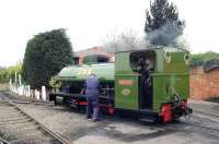 <I>Harrogate</I> receives some attention on the Statfold Barn Railway on 31 March 2012.<br><br>[Peter Todd 31/03/2012]