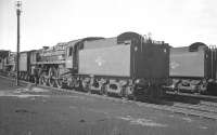 Upperby shed yard in April 1967 with 70021 <I>Morning Star</I> nearest the camera and 70015 <I>Apollo</I> beyond.<br><br>[K A Gray 29/04/1967]