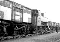 No 29 shunting the holding sidings at Frances Colliery, Dysart, in October 1973. The locomotive [Barclay 1142/1908] is now at Prestongrange Museum.<br><br>[John Furnevel 21/10/1973]