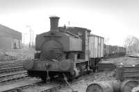 No 29 with loaded wagons at the east end of the Frances Colliery site in May 1974. [See image 38712]<br>
<br><br>[Bill Roberton 04/05/1974]