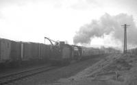 <I>Scottish Rambler No 3</I> at Biggar on 29 March 1964 behind ex-LMS <I>Crab</I> no 42737. The special was on a trip from Symington along the Broughton branch. [See image 22588]<br><br>[K A Gray 29/03/1964]