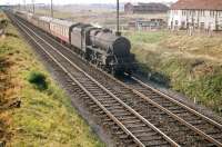 45486 brings an Edinburgh bound train through Broomhall towards Saughton Junction in July 1959. The Black 5 was allocated to Tay Bridge shed, Dundee (62B), at this time.<br><br>[A Snapper (Courtesy Bruce McCartney) 25/07/1959]