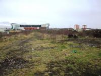 This view taken from the entrance to the former London Road goods yard in March 2008 looking towards Celtic Park stadium shows clearance works carried out in connection with Glasgow's proposed East End Regeneration route and velodrome see image [[38764]].<br><br>[Colin Harkins 15/03/2008]