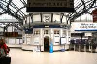 <I>Welcome to Stirling!</I> View from the main station entrance, 9 May 2012.<br><br>[John Furnevel 09/05/2012]