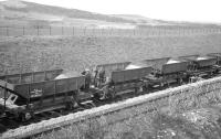 Ballast train at Kilruskin cutting near West Kilbride on Easter Sunday 1963.<br><br>[R Sillitto/A Renfrew Collection (Courtesy Bruce McCartney) /04/1963]