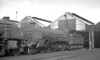 Withdrawn S15 4-6-0 no 30500 photographed on Eastleigh shed in September 1963, a month before cutting up in the nearby works.<br><br>[K A Gray 25/09/1963]